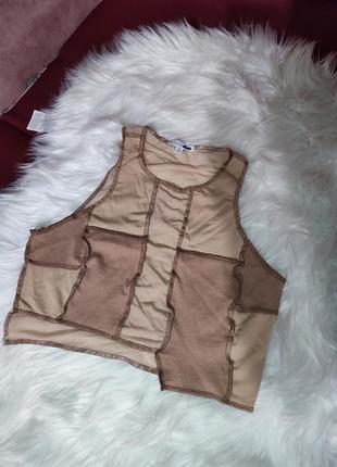 Топ у стилі печворк