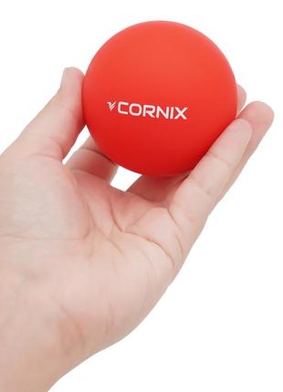 Масажний м'яч cornix lacrosse ball 6.3 см xr-0117 red2 фото