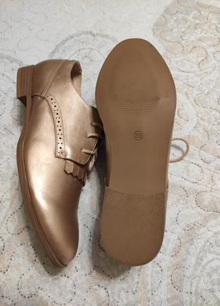Новые женские туфли броги оксфорды на низком ходу р.39-404 фото