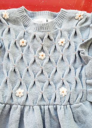 Zara сукня дівчинці 4-5 л 104-110 см тепла3 фото