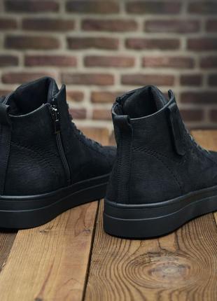 Мужские зимние ботинки / высокие кеды baldinini из натуральной кожи