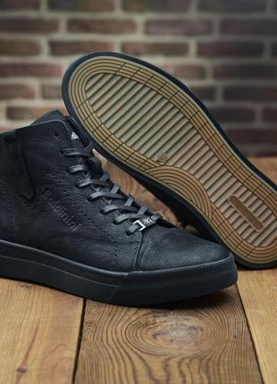 Мужские зимние ботинки / высокие кеды baldinini из натуральной кожи