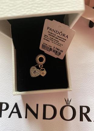 Шарм - подвеска pandora с сердцами 4