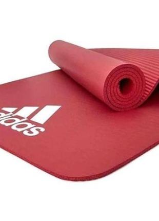 Килимок для фітнесу adidas fitness mat червоний уні 183 х 61 х 1 см