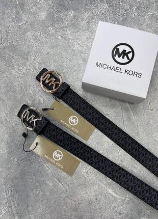 Ремень пояс женский кожаный в стиле michael kors / ремінь пояс жіночий шкіряний в стилі michael kors