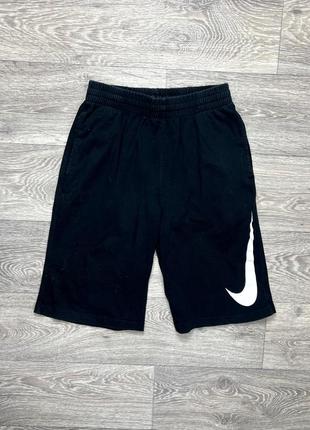 Nike шорты бриджи 12-13yrs 147-158 см синие с лого оригинал