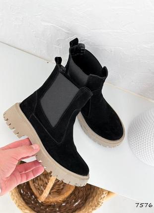 Черевики жіночі демі натуральна замша