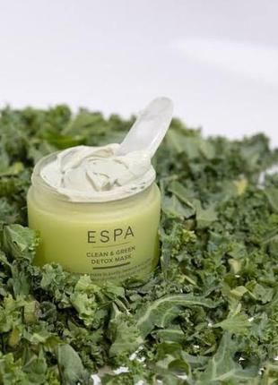 Поживна детокс-маска для обличчя для очищення й балансу espa clean &amp; green detox mask 30ml (travel3 фото