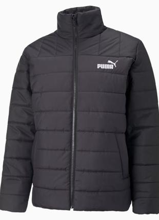 Куртка спортивна чоловіча puma essentials+ padded 849349 01 (чорна, осінь-зима, термо, синтетика, лого пума)