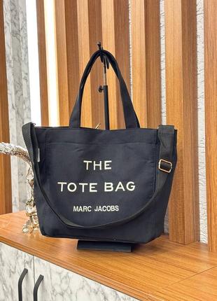 Сумка черная женская в стиле marc jacobs марк джейкобс  сумка the tote bag шопер торба