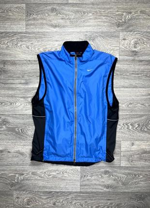 Nike dri-fit жилетка l размер винтажная спортивная голубая оригинал