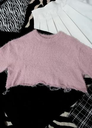 Укороченый свитер травка2 фото