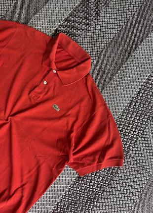 Lacoste polo red colour футболка поло оригинал бы у4 фото