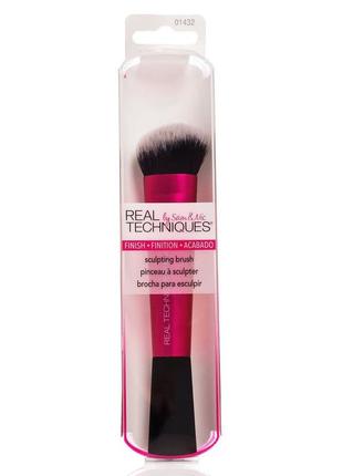 Пензель для контурування контурингу real techniques sculpting brush 01432 (в пакованні)3 фото