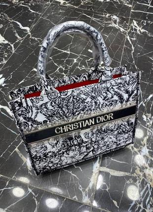 Сумка черная женская в стиле christian dior  сумка большая шопер кристиан диор