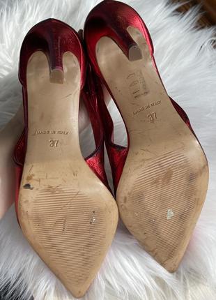 Туфли кожаные праздничные красные eva longoria «утверждающие домохозяйки»2 фото