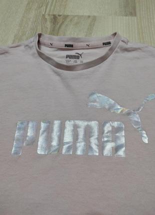 Брендова укорочена футболка puma, футболка-креп puma на 7-8 років2 фото