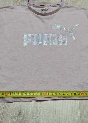 Брендова укорочена футболка puma, футболка-креп puma на 7-8 років10 фото