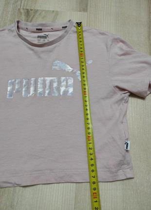 Брендовая укороченная футболка puma, футболка-кроп puma на 7-8 лет8 фото
