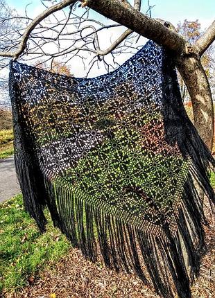 Шаль палантин большая ручная работа