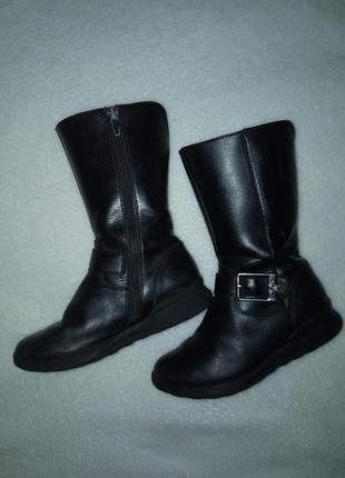 Сапоги демисезонные кожа