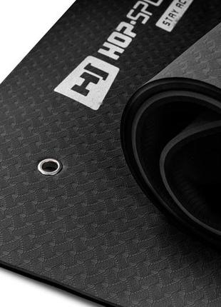 Фітнес-килимок з отворами hop-sport tpe 0,8 см hs-t008gm чорний4 фото