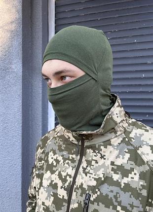 Тактична балаклава підшоломник хакі літня. військова балаклава трикотаж зсу