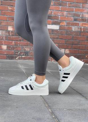 Adidas campus x bad bunny white black1 фото