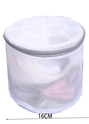 Сетчатый мешок для стирки нижнего белья, круглая сетка-мешок для стирки3 фото
