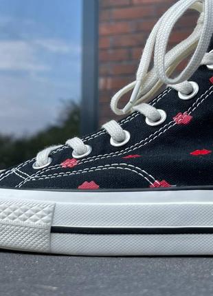 Converse chuck 70 embroidered lips  black a01600c8 фото