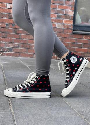 Converse chuck 70 embroidered lips  black a01600c1 фото