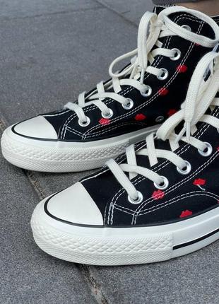 Converse chuck 70 embroidered lips  black a01600c9 фото