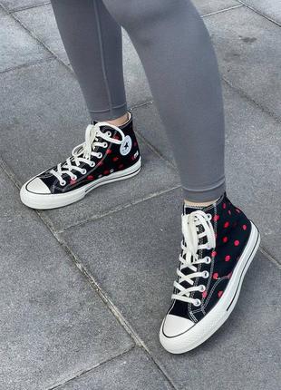 Converse chuck 70 embroidered lips  black a01600c2 фото