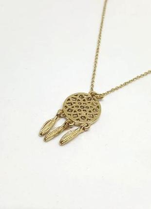 🦄 миниатюрный кулон на цепочке "золотой ловец снов" от h&m оригинал5 фото