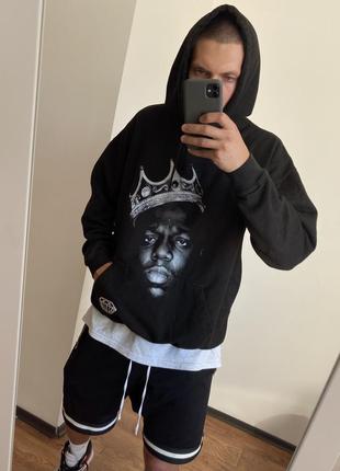 Винтажное худи the notorious b.i.g. merch vintage hoodie 2pac supreme stussy bape palace винтажное худи мерч хип хоп рэп biggie y2k