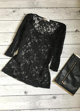 Кружевная блуза кофта cropp town