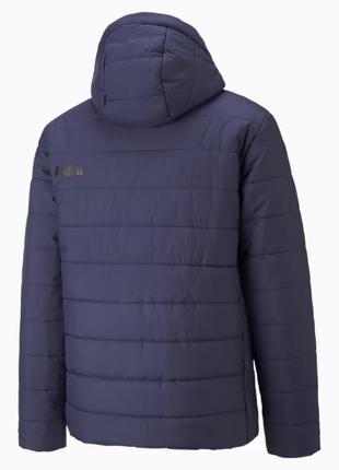 Куртка спортивная мужская puma essentials padded jacke 848938 06 (синий, зима, термо, с капюшоном, бренд пума)2 фото