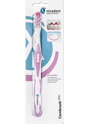 Miradent зубная щётка с эффектом отбеливания carebrush (розовая)