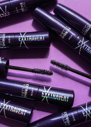 Тушь для ресниц «экстремальный объем» avon extravert, черная, 9.5 мл (эйвон экстраверт)