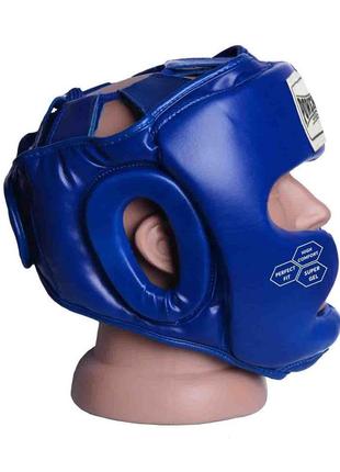 Боксерський шолом тренувальний powerplay 3043 синій s2 фото