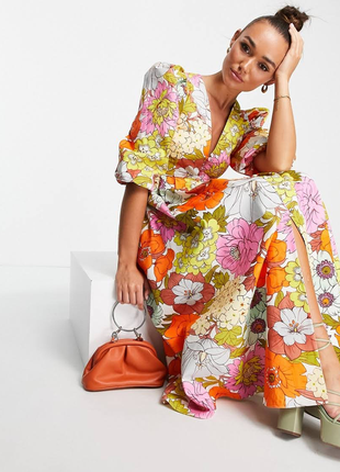 Коттоновое платье в цветочный принт