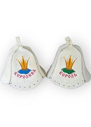 Шапка для бани и сауны "королева" "король". натуральный войлок. опт и розница от производителя