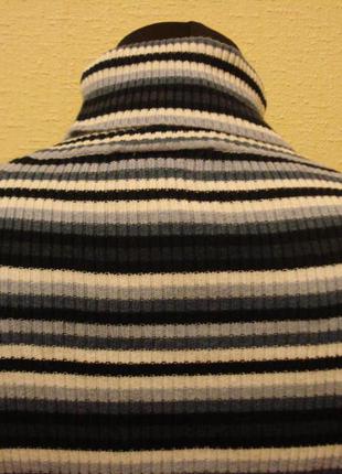 Полосатая кофта с длинным рукавом свитер с воротником бренд tu4 фото