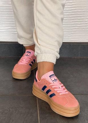 Кроссовки женские gazelle bold pulse platform pink