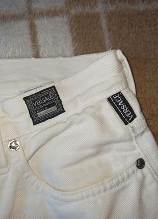 Винтажные белые джинсы versace couture jeans оригинал4 фото