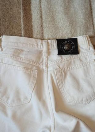 Винтажные белые джинсы versace couture jeans оригинал5 фото