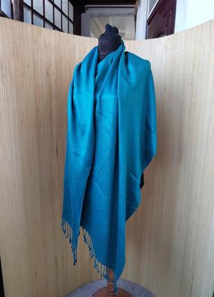 Изумрудный кашемировый шарф палантин / хиджаб3 фото