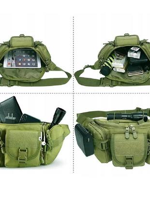 Тактическая бананка военная сумка органайзер (32 х 15 х 13 см) олива2 фото