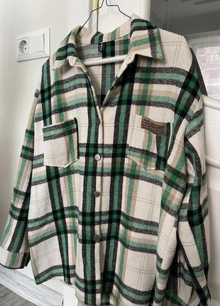 Клетчатая теплая рубашка