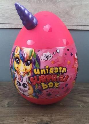 Дитячий набір для творчості unicorn surprise box danko toys яйце сюрприз єдиноріг дівчаток подарунковий